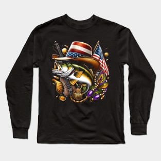 Celebrate Mardi Gras and show your love of fishing with this vibrant patriotic design Long Sleeve T-Shirt